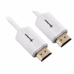 Sharkoon 1m, 2xHDMI, 1 m, HDMI Type A (Standard), HDMI Type A (Standard), 4096 x 2160 pixels, Compatibilité 3D, Blanc