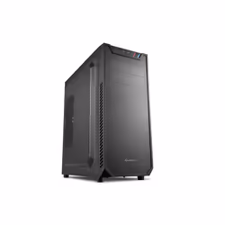 Sharkoon VS7, Midi Tower, PC, Noir, ATX, micro ATX, Mini-ITX, Métal, Jouer