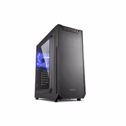 Sharkoon VS7 Window, Midi Tower, PC, Noir, ATX, micro ATX, Mini-ITX, Acrylique, Métal, Jouer