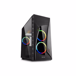 Sharkoon NIGHT SHARK, Midi Tower, PC, Noir, ATX, CEB, EATX, Multicolore, 16 cm