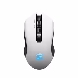 Sharkoon Skiller SGM3, Droitier, Optique, RF Wireless + USB Type-A, 6000 DPI, Blanc