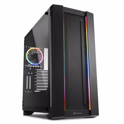 Sharkoon ELITE SHARK CA200M, Midi Tower, PC, Noir, ATX, EATX, micro ATX, Mini-ITX, SSI CEB, SSI EEB, Bleu, Vert, Rouge, 16,5 ...