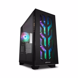 Sharkoon ELITE SHARK CA300T, Tower, PC, Noir, ATX, EATX, micro ATX, Mini-ITX, Jouer, Multicolore