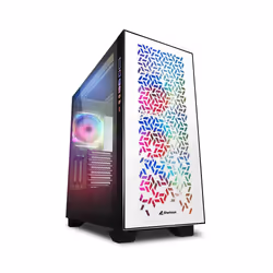 Sharkoon ELITE SHARK CA300H, Tower, PC, Blanc, ATX, EATX, micro ATX, Mini-ITX, Métal, Verre trempé, Jouer