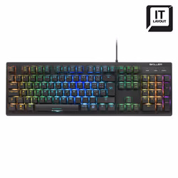 Sharkoon SKILLER SGK30, Taille réelle (100 %), USB, Clavier mécanique, QWERTY, LED RGB, Noir