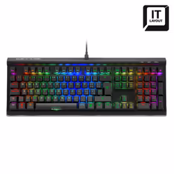 Sharkoon SKILLER SGK60, Taille réelle (100 %), USB, Clavier mécanique, QWERTY, LED RGB, Noir