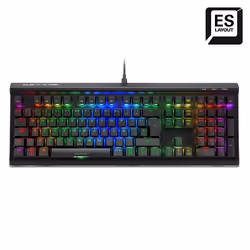 Sharkoon SKILLER SGK60, Taille réelle (100 %), USB, Clavier mécanique, QWERTY, LED RGB, Noir