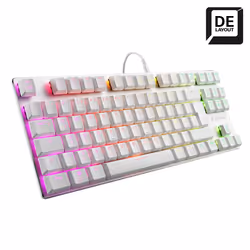 Sharkoon PureWriter TKL RGB Blue, USB, Clavier mécanique, QWERTZ, LED, Blanc