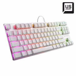 Sharkoon PureWriter TKL RGB Red, USB, Clavier mécanique, QWERTY, LED, Blanc