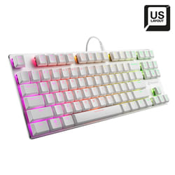 Sharkoon PureWriter TKL RGB Red clavier USB QWERTY Anglais américain Blanc