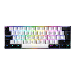 Sharkoon SGK50 S4 clavier FR sans fil +USB QWERTY Portuguais Blanc
