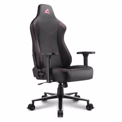 Sharkoon SGS30, Siège de jeu universel, 130 kg, Siège capitonné, Dossier capitonné, 185 cm, Noir/Rose