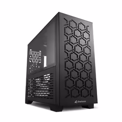 Sharkoon MS-Y1000, Micro Tower, PC, Noir, micro ATX, Mini-ITX, Jouer, 13,5 cm
