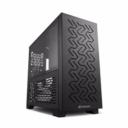 Sharkoon MS-Z1000, Micro Tower, PC, Noir, micro ATX, Mini-ITX, Jouer, 13,5 cm