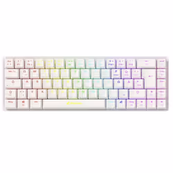 Sharkoon PureWriter W65, Avec fil &amp;sans fil, RF sans fil, Clavier mécanique, QWERTZ, LED RGB, Blanc