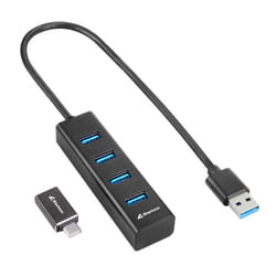 Sharkoon 4044951037582 hub & concentrateur USB 3.2 Gen 1 (3.1 Gen 1) Type-C 5000 Mbit/s Noir