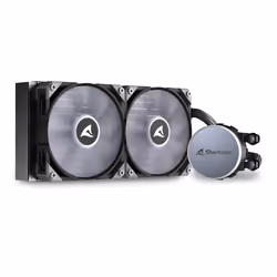 Sharkoon S70 rgb Boitier PC, Processeur Refroidisseur de liquide tout-en-un 12 cm Noir 1 pièce(s)