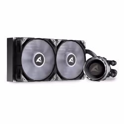 Sharkoon S80 RGB Boitier PC, Processeur Refroidisseur de liquide tout-en-un 12 cm Noir 1 pièce(s)