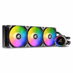 Sharkoon S90 RGB, Refroidisseur de liquide tout-en-un, 12 cm, 600 tr/min, 2000 tr/min, 35 dB, 131,93 m³/h