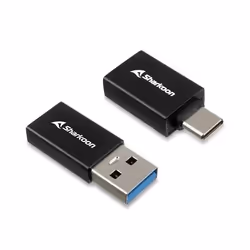 Sharkoon OfficePal USB-C Adapter, USB 3.2 Gen 1 (3.1 Gen 1), USB Type-C, Noir, Mâle/Femelle, Droit, Droit, 5 Gbit/s
