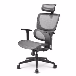 Sharkoon OfficePal C30M, Siège respirant, Dossier grillagé, Gris, Gris, Mesh, Nylon