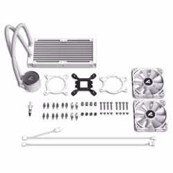 Sharkoon S80 RGB Boitier PC, Processeur Refroidisseur de liquide tout-en-un 12 cm Blanc 1 pièce(s) - Vue supplémentaire 15