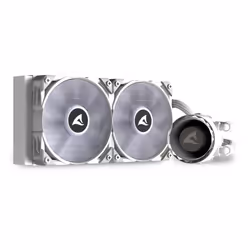 Sharkoon S80 RGB Boitier PC, Processeur Refroidisseur de liquide tout-en-un 12 cm Blanc 1 pièce(s)