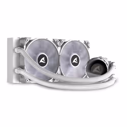 Sharkoon S80 RGB Boitier PC, Processeur Refroidisseur de liquide tout-en-un 12 cm Blanc 1 pièce(s) - Vue supplémentaire 4