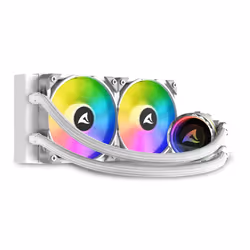 Sharkoon S80 RGB Boitier PC, Processeur Refroidisseur de liquide tout-en-un 12 cm Blanc 1 pièce(s) - Vue supplémentaire 6
