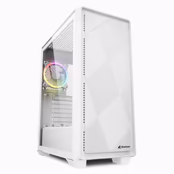 Sharkoon VS8 RGB, Midi Tower, PC, Blanc, ATX, micro ATX, Mini-ITX, Verre trempé, 15,8 cm