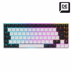 Sharkoon SKILLER SGK50 S3, 75%, USB, Clavier mécanique, QWERTZ, LED RGB, Blanc