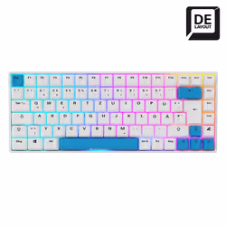 Sharkoon SKILLER SGK50 S3 PBT, 75%, USB, Clavier mécanique, QWERTZ, LED RGB, Blanc