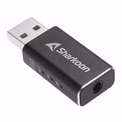 Sharkoon DAC Pro S, USB Type-A, 3,5 mm, Mâle, Noir, PC, 2 V
