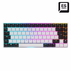 Sharkoon SKILLER SGK50 S3, 75%, USB, Clavier mécanique, QWERTY, LED RGB, Blanc