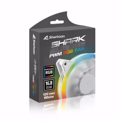 Sharkoon Shark Blades PWM Boitier PC Ventilateur 12 cm Blanc 1 pièce(s) - Vue supplémentaire 5