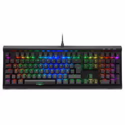 Sharkoon SKILLER SGK40, Taille réelle (100 %), Avec fil, USB, Clavier mécanique, LED RGB, Noir