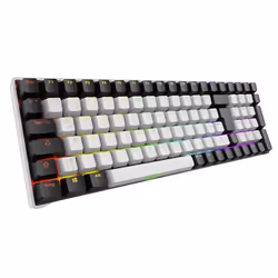 Sharkoon SGK50 S2, Sans clé (80 - 87%), Avec fil &amp;sans fil, RF sans fil, Clavier mécanique, QWERTZ, LED