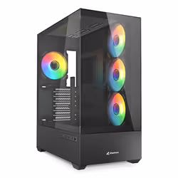 Sharkoon AK6 RGB, PC, Noir, ATX, micro ATX, Mini-ATX, Verre trempé, Multi, 17 cm
