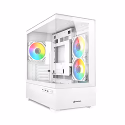 Sharkoon MK6 RGB, Midi Tower, PC, Noir, micro ATX, Mini-ITX, Jouer, Multi
