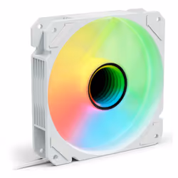 Sharkoon SHARK Mirror PWM RGB, Ventilateur, 12 cm, 500 tr/min, 1500 tr/min, 99,52 m³/h, Blanc