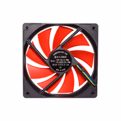 Xilence XPF120.R.PWM Boitier PC Ventilateur 12 cm Noir, Rouge