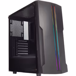 Xilence Performance C XILENT BLADE X512.RGB, Midi Tower, PC, Noir, ATX, micro ATX, Mini-ITX, Synthétique ABS, SGCC, Verre tre ...