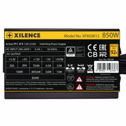 Xilence Performance A+ XN340 | XP850R12 unité d'alimentation d'énergie 850 W 20+4 pin ATX ATX Noir - Vue supplémentaire 4