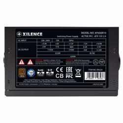 Xilence XN225 unité d'alimentation d'énergie 650 W 20+4 pin ATX ATX Noir, Rouge - Vue supplémentaire 7