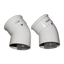 Wolf - 2651727 45 °, dn 60/100, enfichable, pour tuyau d&39air / d&39échappement, blanc