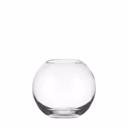 LEONARDO 019007, Vase rond, Verre, Transparent, Brillant, Transparent, Table