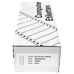 Kores EE8936 étiquette non-adhésive 1 pièce(s) Blanc Rectangle