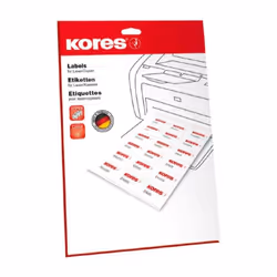 Kores FE13540, Blanc, Universel, Rectangle, A4, Laser, 13,5 cm