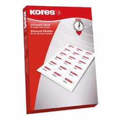 Kores E105148500, Blanc, Universel, Rectangle, A4, 10,5 cm, 14,8 cm