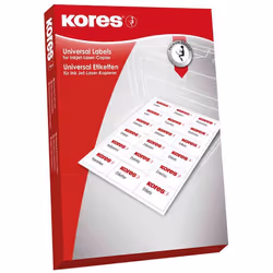 Kores L7029, Blanc, Universel, Rectangle, A4, 7 cm, 2,97 cm